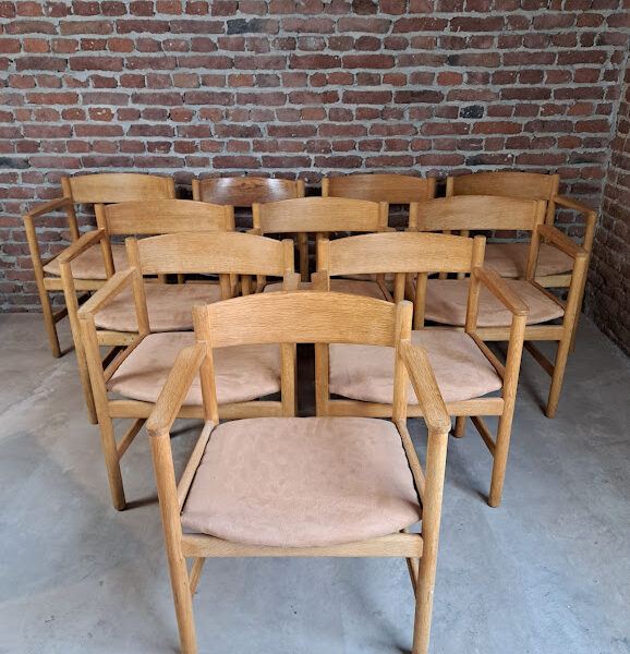 Set of ten chairs Børge Mogensen for Fredericia Stolefabrik