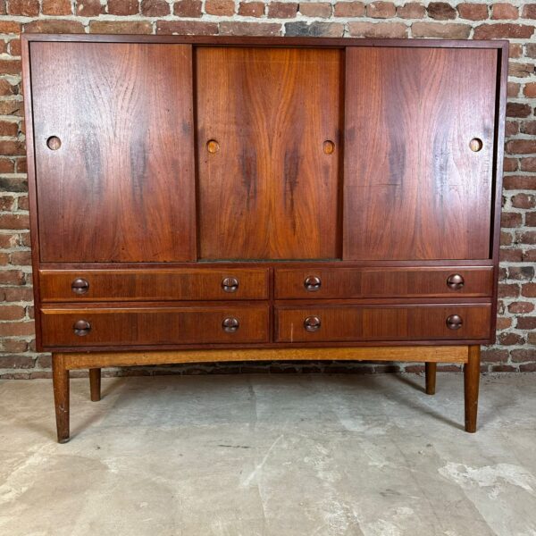 High sideboard in teak, Denmark 1960