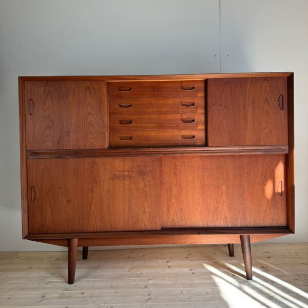 High sideboard in teak, Denmark 1960