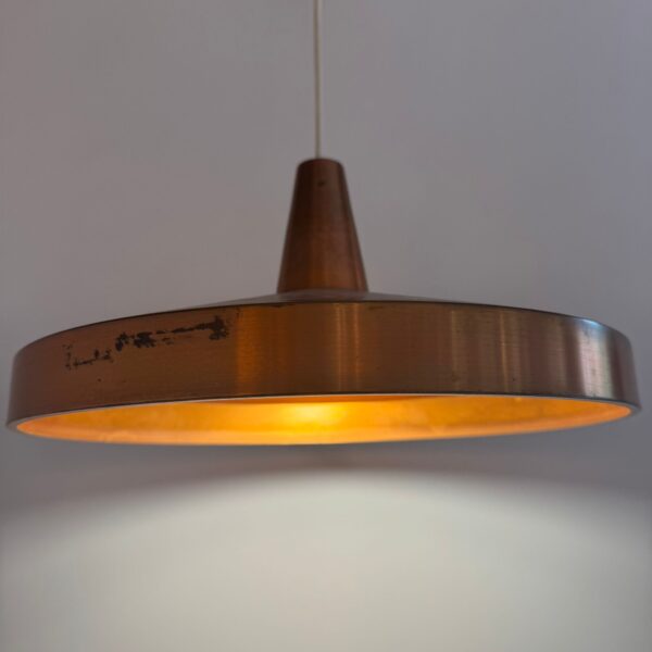 Lampada a sospensione in rame, Danimarca 1960
