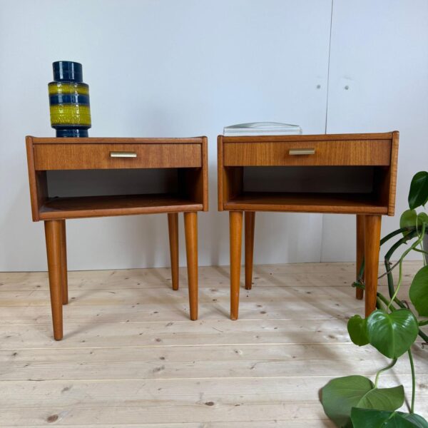 Pair of night tables in teak, Denmark 1960